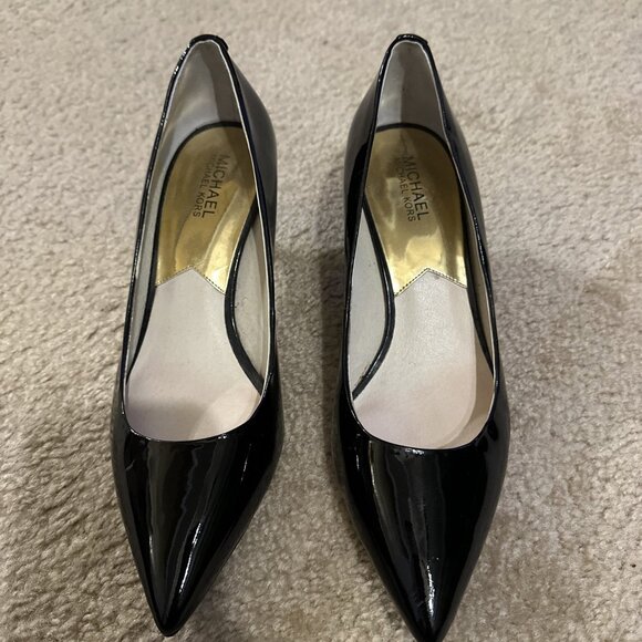 MICHAEL KORS Black Patent Leather Pumps Stiletto Heels - Picture 2 of 11